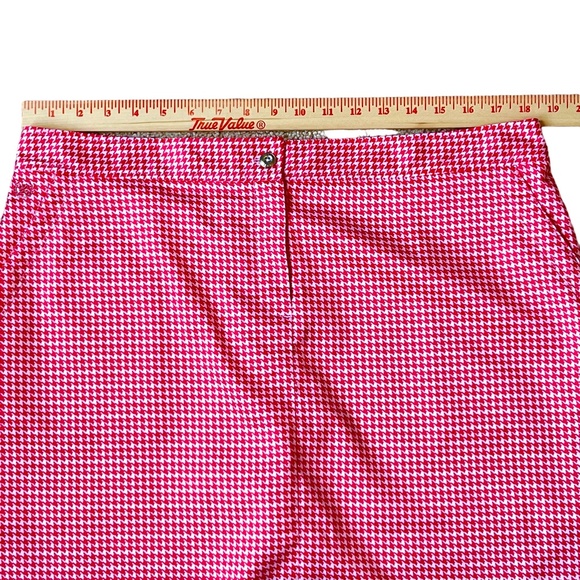 Izod women's pink houndstooth stretch golf skirt w/pockets size 14 NWOT ⛳️ - Picture 2 of 11